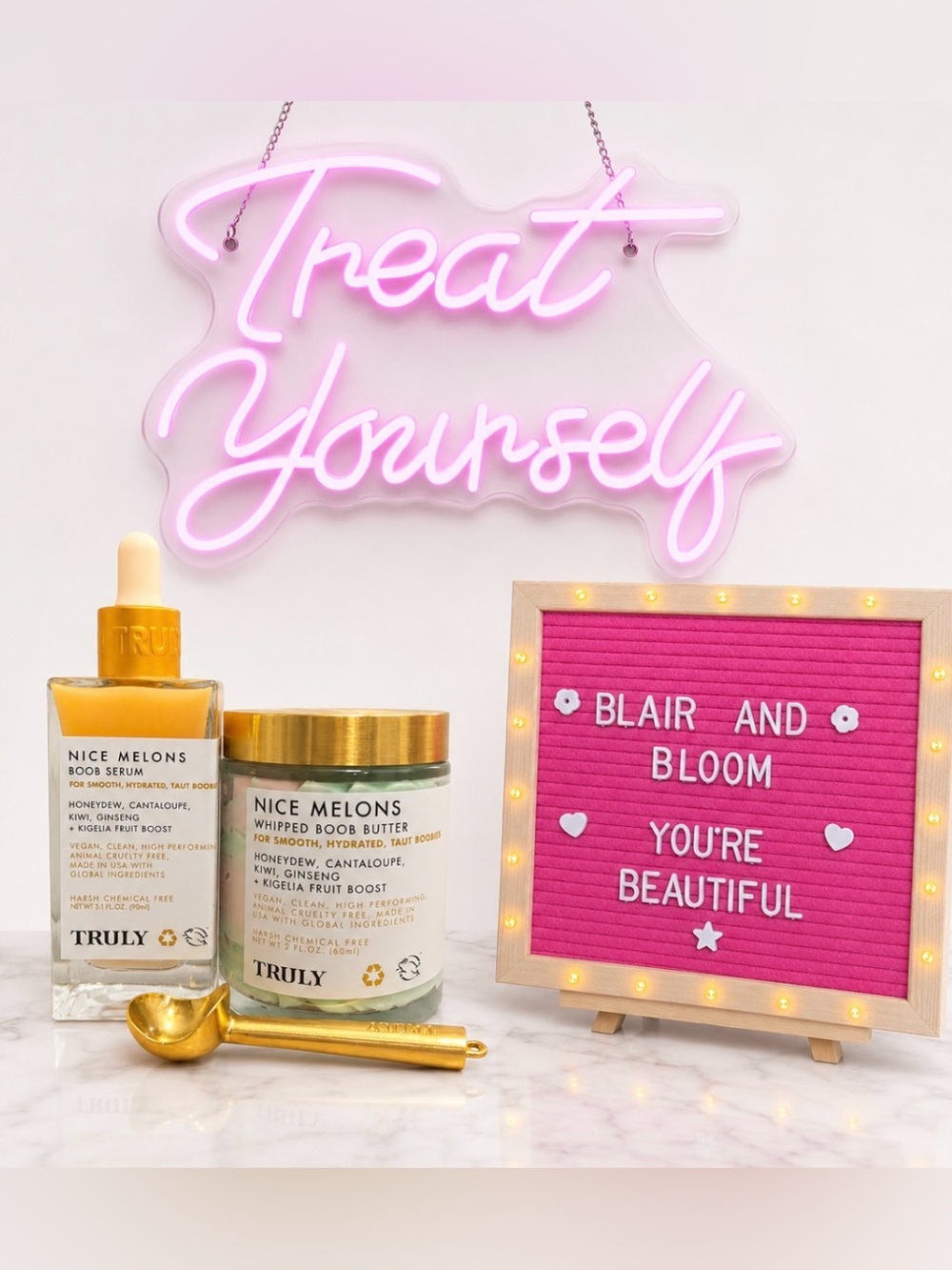 Truly Beauty Nice Melons Bundle with Limited Edition Gold Scoop